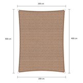 Rechthoek schaduwdoek - Zand - Waterdoorlatend