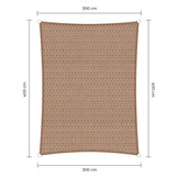 Rechthoek schaduwdoek - Zand - Waterdoorlatend