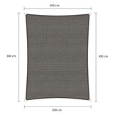 Rechthoek schaduwdoek - Grijs - Waterdoorlatend