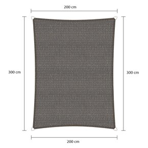 Rechthoek schaduwdoek - Grijs - Waterdoorlatend