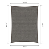 Rechthoek schaduwdoek - Grijs - Waterdoorlatend