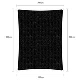 Rechthoek schaduwdoek - Zwart - Waterdoorlatend