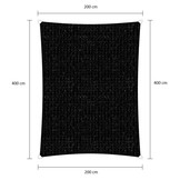 Rechthoek schaduwdoek - Zwart - Waterdoorlatend