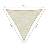 Driehoek schaduwdoek - Ivoor - Waterdoorlatend
