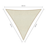 Driehoek schaduwdoek - Ivoor - Waterdoorlatend