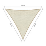 Driehoek schaduwdoek - Ivoor - Waterdoorlatend