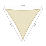 Driehoek schaduwdoek - Ivoor - Waterdicht