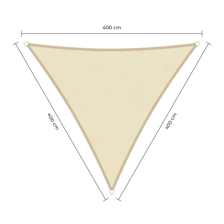 Driehoek schaduwdoek - Ivoor - Waterdicht