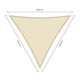 Driehoek schaduwdoek - Ivoor - Waterdicht