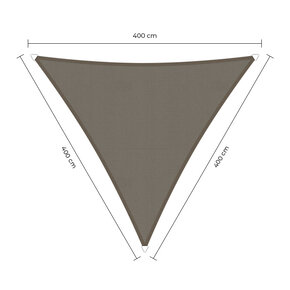 Driehoek schaduwdoek - Taupe - Waterdicht