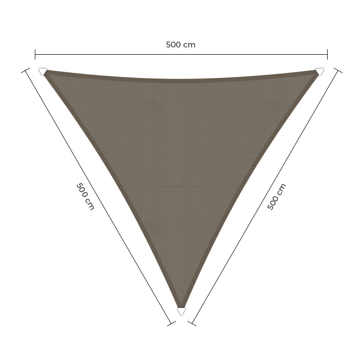 Driehoek schaduwdoek - Taupe - Waterdicht