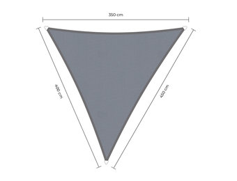 Langhoek schaduwdoek - Grijs - Waterdicht