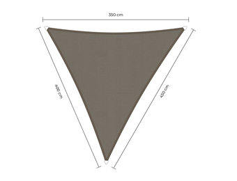 Langhoek schaduwdoek - Taupe - Waterdicht