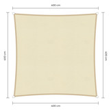 Vierkante schaduwdoek - Ivoor - Waterdicht