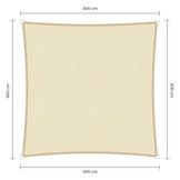 Vierkante schaduwdoek - Ivoor - Waterdicht