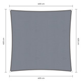 Vierkante schaduwdoek - Grijs - Waterdicht