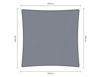 Vierkante schaduwdoek - Grijs - Waterdicht