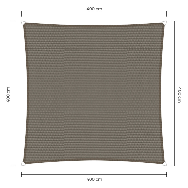 Vierkante schaduwdoek - Taupe - Waterdicht
