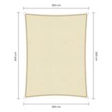 Rechthoek schaduwdoek - Ivoor - Waterdicht