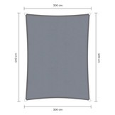 Rechthoek schaduwdoek - Grijs - Waterdicht
