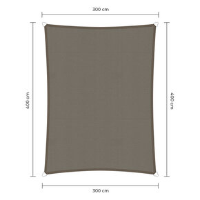 Rechthoek schaduwdoek - Taupe - Waterdicht