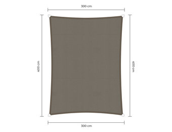 Rechthoek schaduwdoek - Taupe - Waterdicht