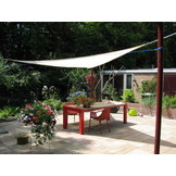 Driehoek schaduwdoek - Wit - Waterdoorlatend