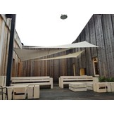 Langhoek schaduwdoek - Wit - Waterdoorlatend