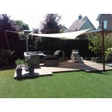 Driehoek schaduwdoek - Ivoor - Waterdicht