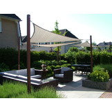 Driehoek schaduwdoek - Grijs - Waterdoorlatend