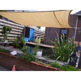 Vierkante schaduwdoek - Zand - Waterdoorlatend