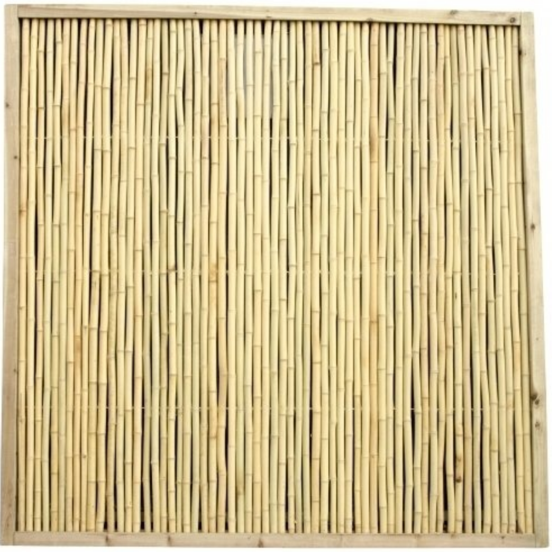 Bamboescherm houten frame - 180 x 180 cm - Naturel