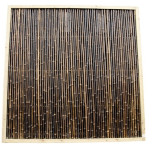 Bamboescherm houten frame - 180 x 180 cm - Zwart