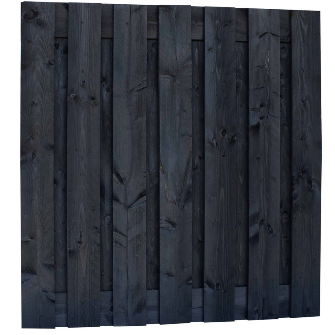 Houten schutting Zwart Douglas 180x180 cm