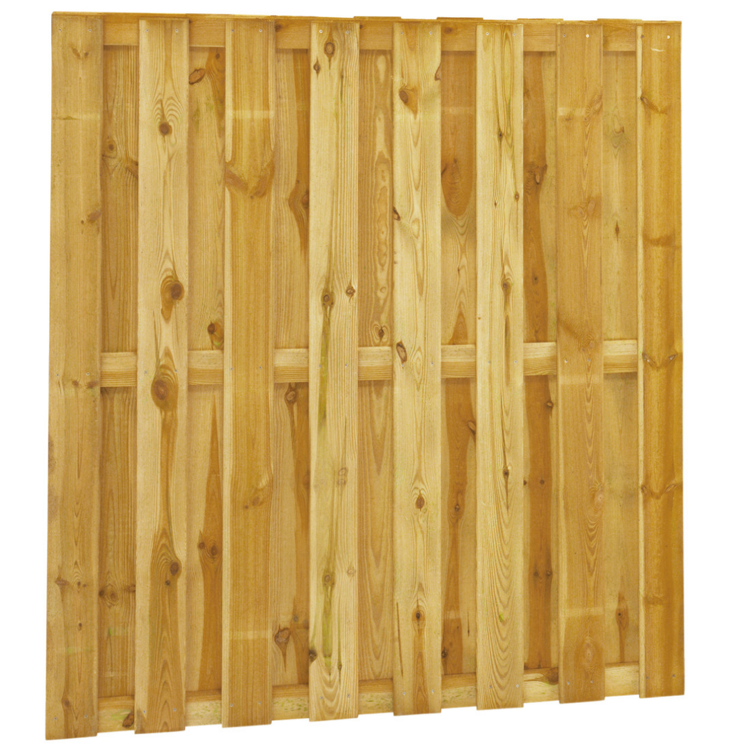Houten schutting 15 planks privacy scherm 180x180 cm
