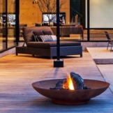 Vuurschaal cortenstaal 120x21 cm