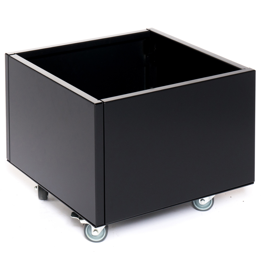 Grönfeld plantenbak op wielen zwart - Hoogte 25 cm