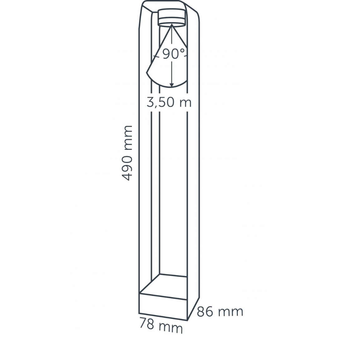 in-lite terrasspot Ace High - corten -12 volt LED