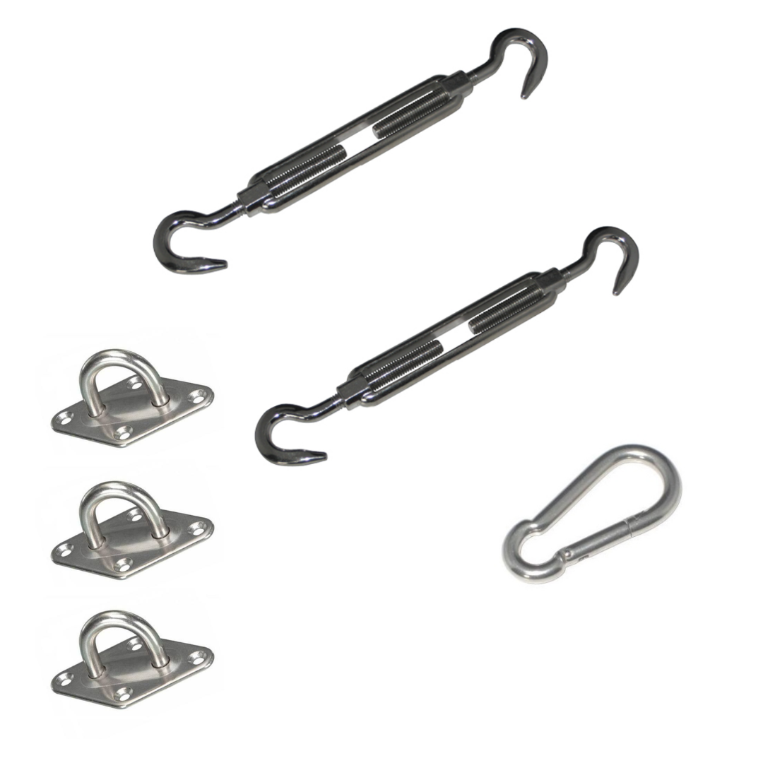 Bevestiging set - driehoek schaduwdoek >5 meter