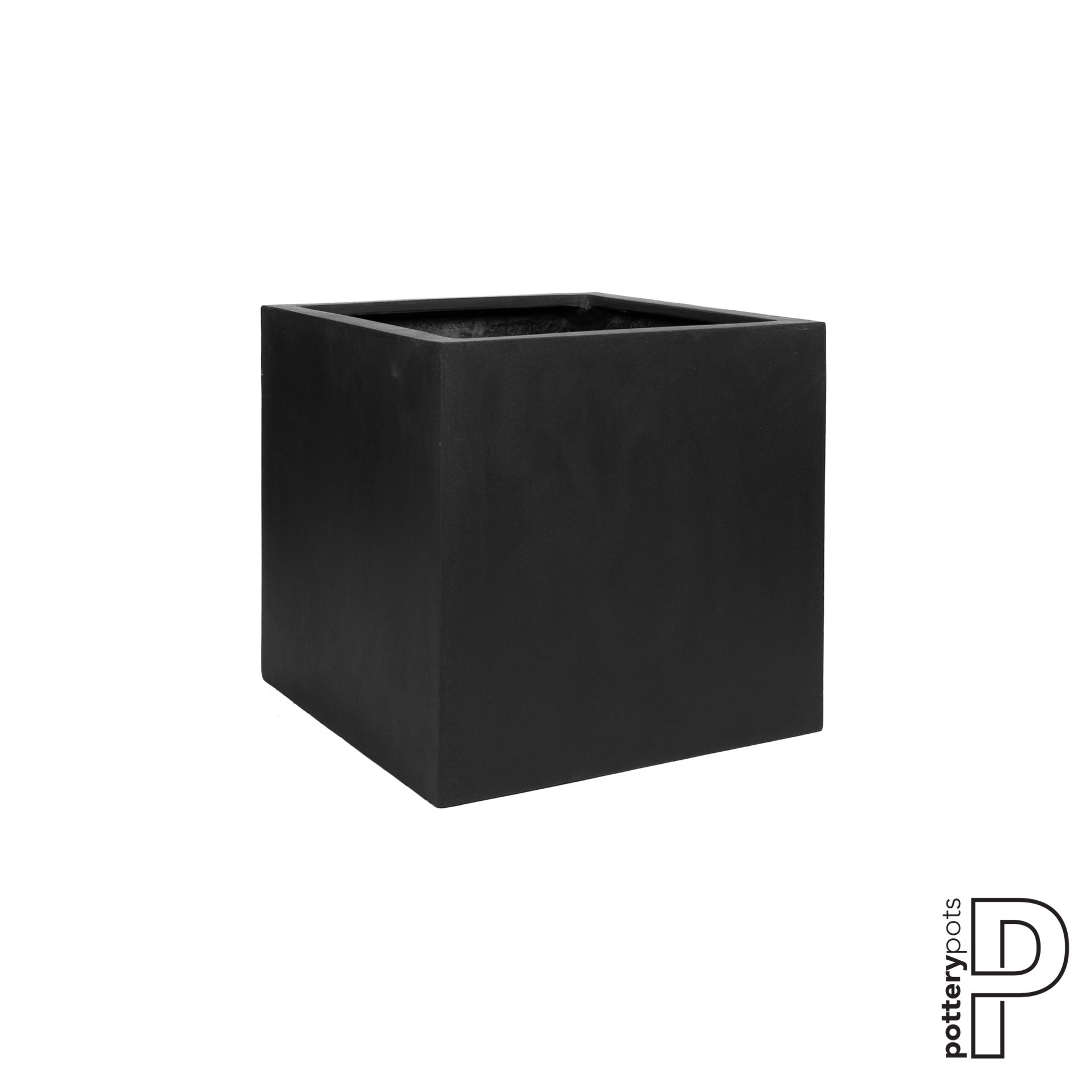 Plantenbak Block - Zwart (L)40 x (B)40 x (H)40 cm
