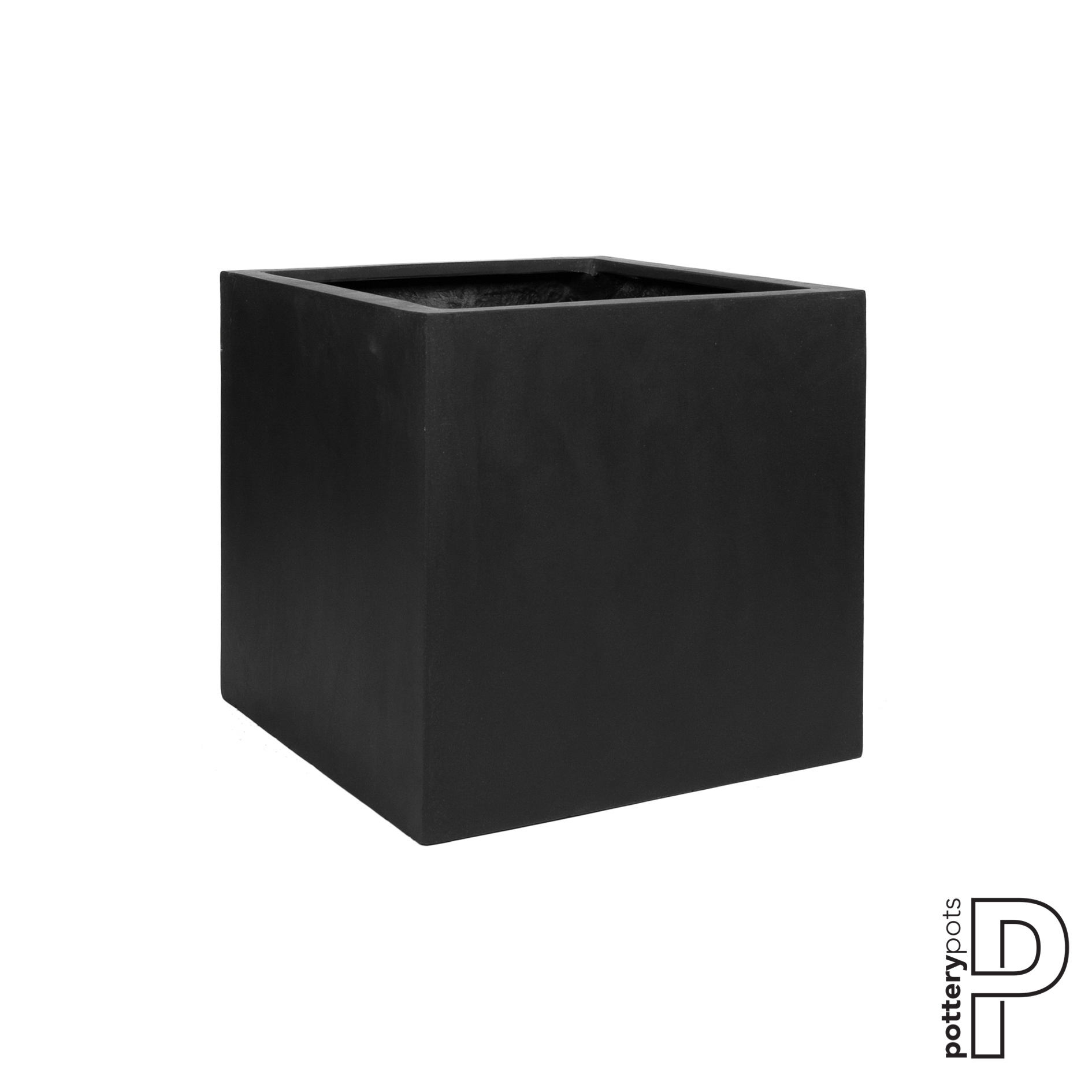 Plantenbak Block - Zwart (L)50 x (B)50 x (H)50 cm