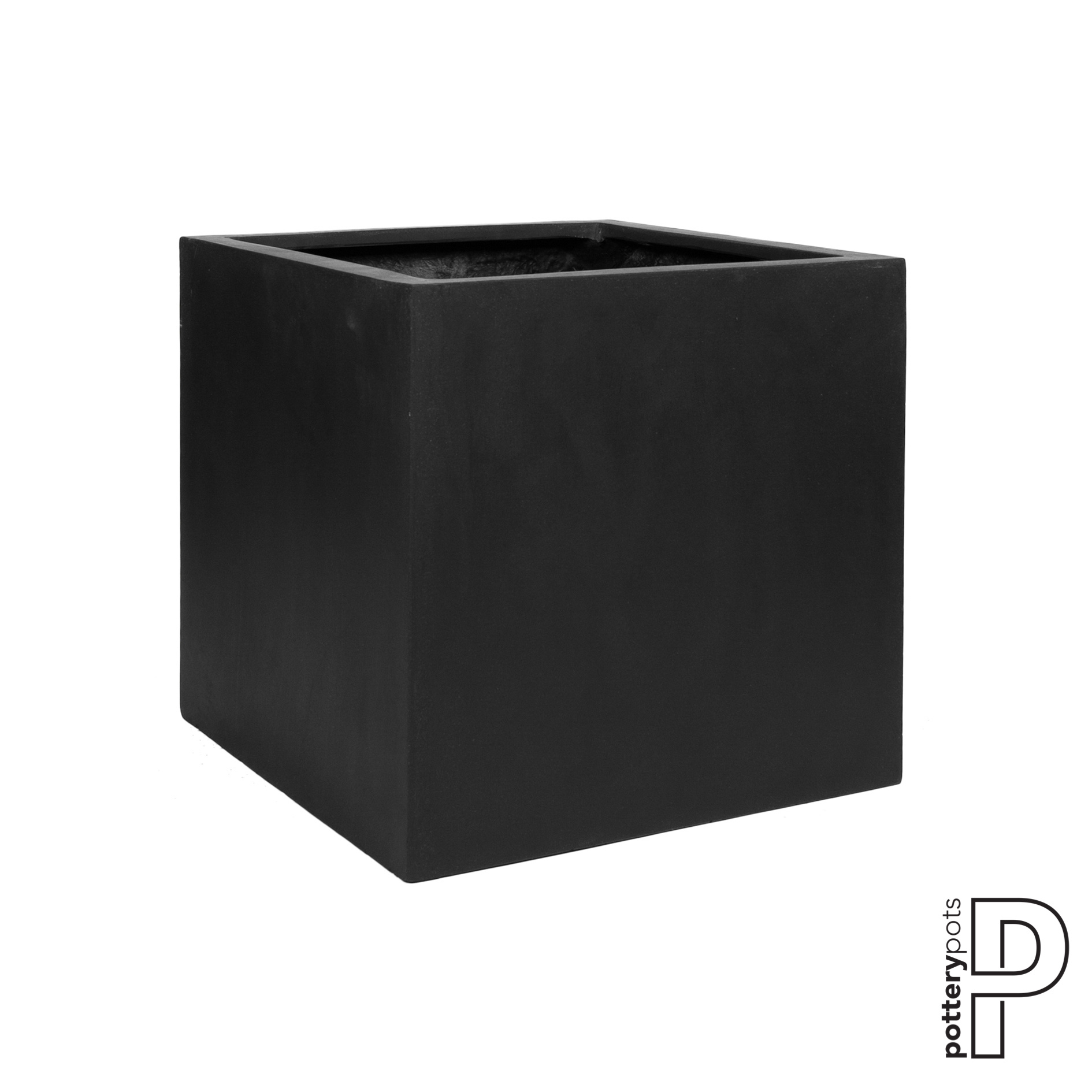 Plantenbak Block - Zwart (L)60 x (B)60 x (H)60 cm
