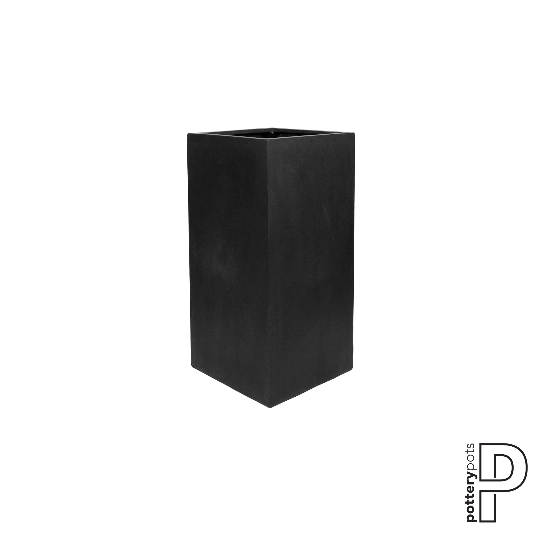 Plantenbak Bouvy - Zwart (L)40 x (B)40 x (H)80 cm