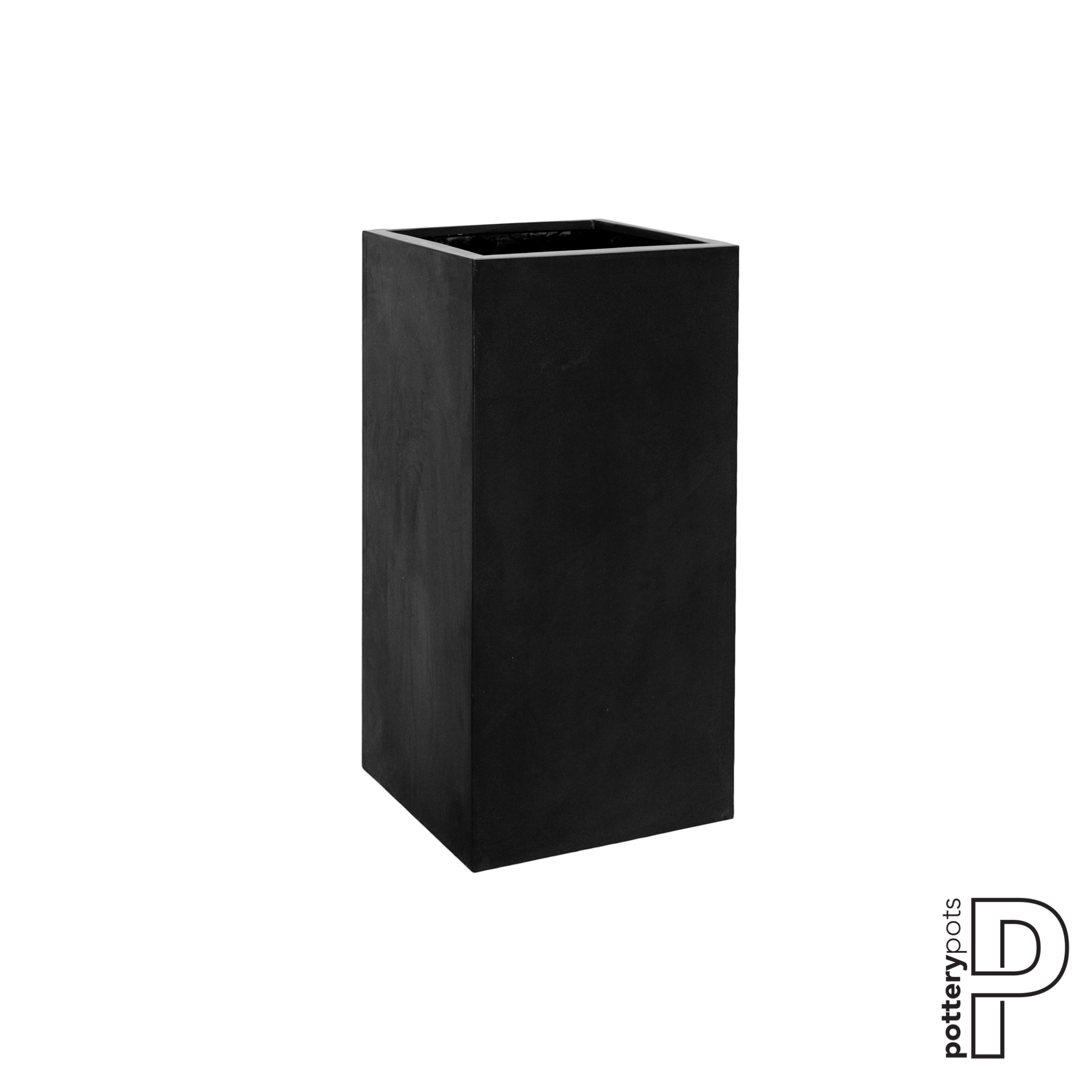 Plantenbak Bouvy - Zwart (L)50 x (B)50 x (H)100 cm