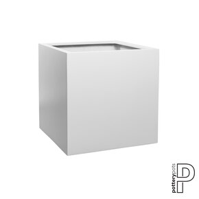 Plantenbak Block - Mat wit (L)60 x (B)60 x (H)60 cm