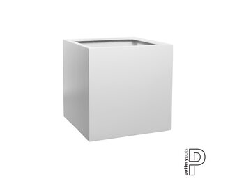 Plantenbak Block - Mat wit (L)60 x (B)60 x (H)60 cm