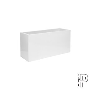 Plantenbak Jort - Glanzend wit (L)80 x (B)30 x (H)40 cm