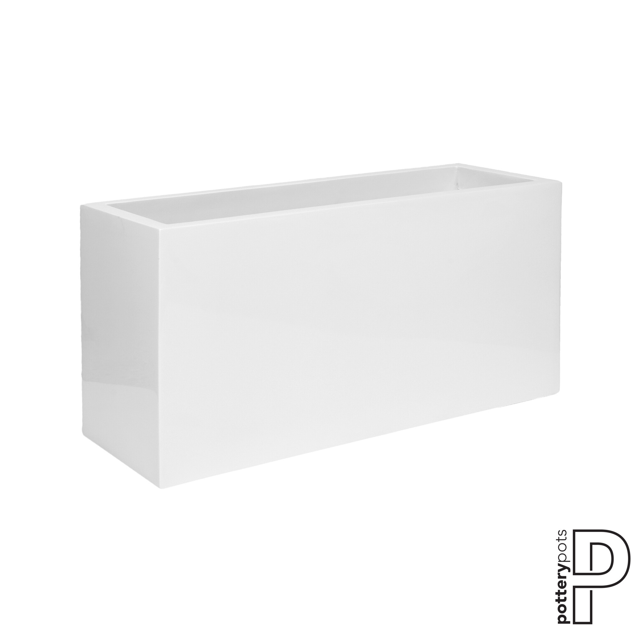 Plantenbak Jort - Glanzend wit (L)100 x (B)40 x (H)50 cm