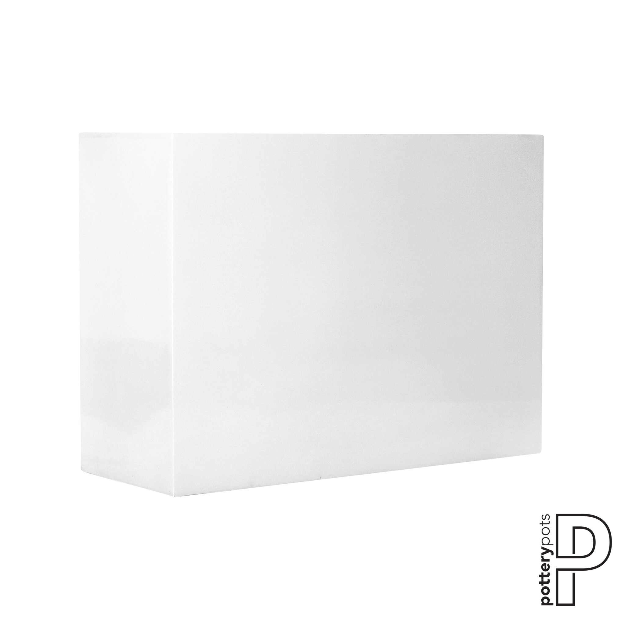 Plantenbak Jort - Glanzend wit (L)95 x (B)38 x (H)72 cm