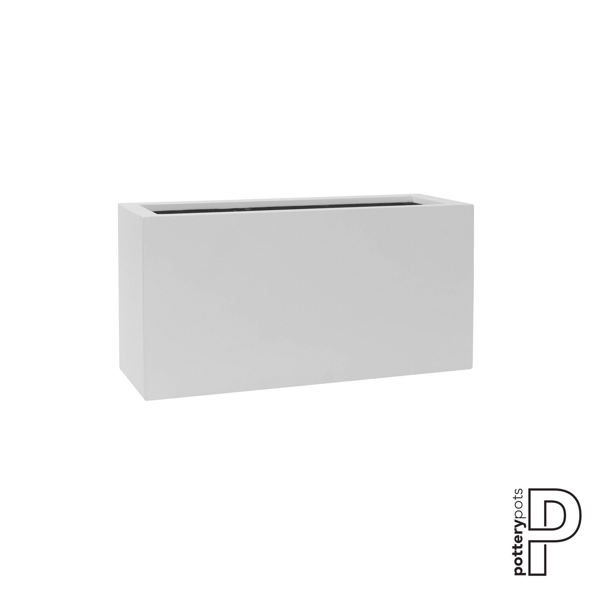 Plantenbak Jort - Mat wit (L)80 x (B)30 x (H)40 cm